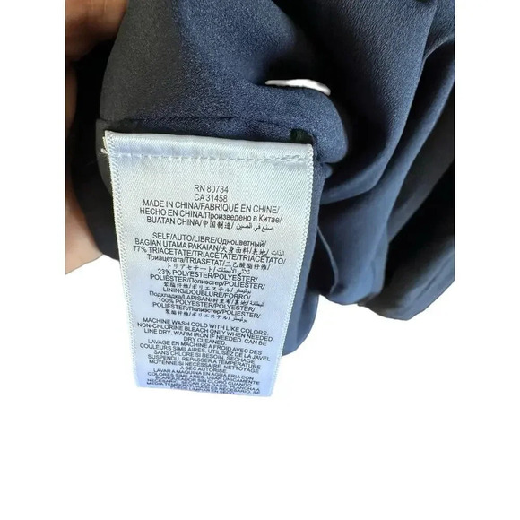 BCBGMAXAZRIA Women's Gray 3/4 Sleeve Ruffle Blouse Top Size Large - Picture 7 of 7